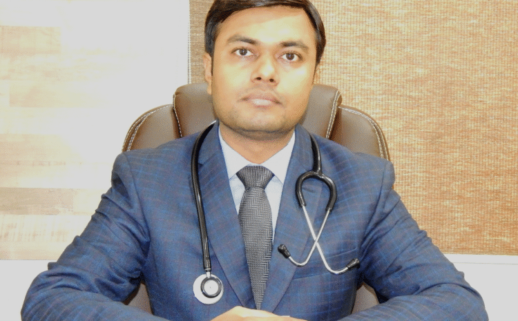 Best Diabetologist & Metabolic Physician in blue suit with stethoscope