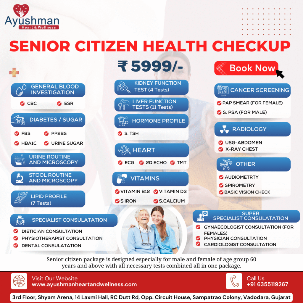 Senior Citizen Health Checkup Package Ayushman Heart & Wellness