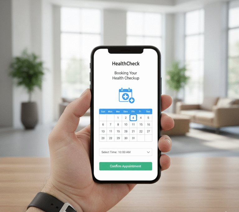 Mobile app for booking health checkup appointment online